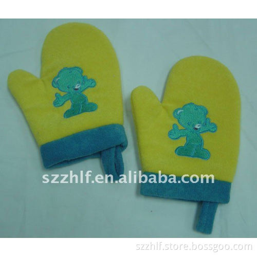 cute baby terry bath glove